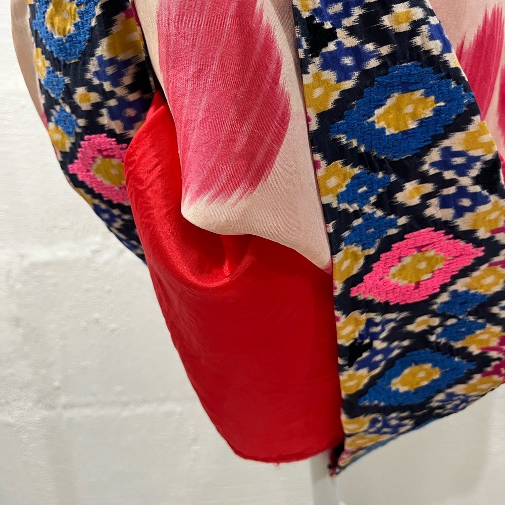 MAUVE WATERCOLOR PENCIL SILK SKIRT - Picture 7 of 16